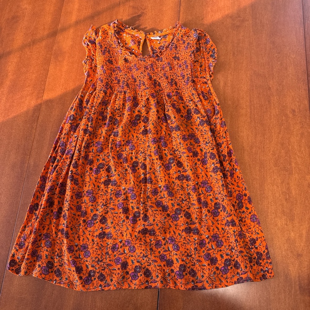 Women’s Old Navy Orange and Purple Floral Blouse